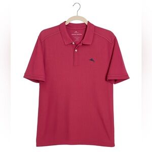 Tommy Bahama Men’s Medium Emfielder Golf Polo – Wine Color - Excellent Condition